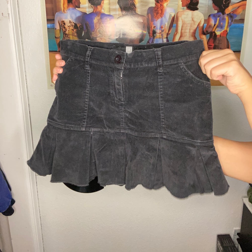 Black mini skirt